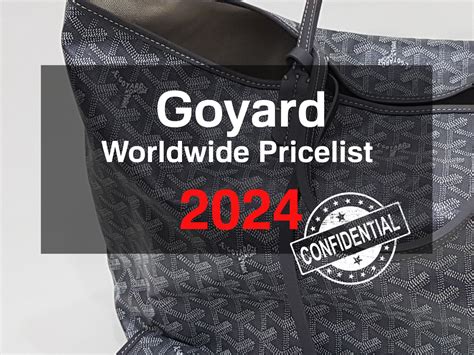 how much is a goyard|goyard price list 2024.